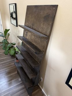Custom Handcrafted Solid Wood Display Shelf (6.5 Ft Tall)