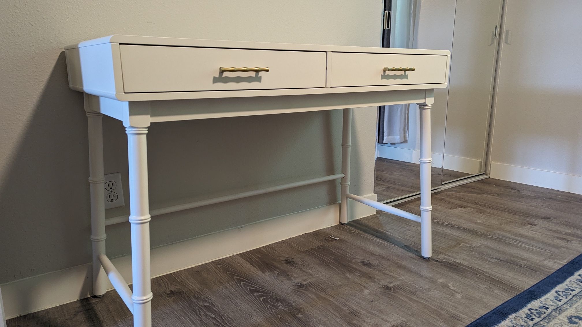 White Desk with Drawers $70