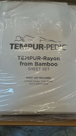 NEW Tempur-Pedic TEMPUR-Rayon from Bamboo SPLIT King Sheet Set