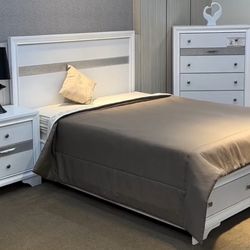 New 4pc Bedroom Set In Box 📦 Buy Now Pay Later $39 Down No Credit Needed
