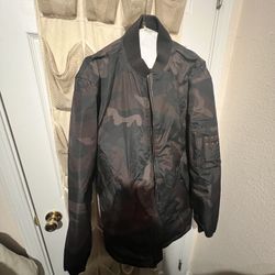 Camo Flight Bomber Jacket Spire Outerwear Size XL