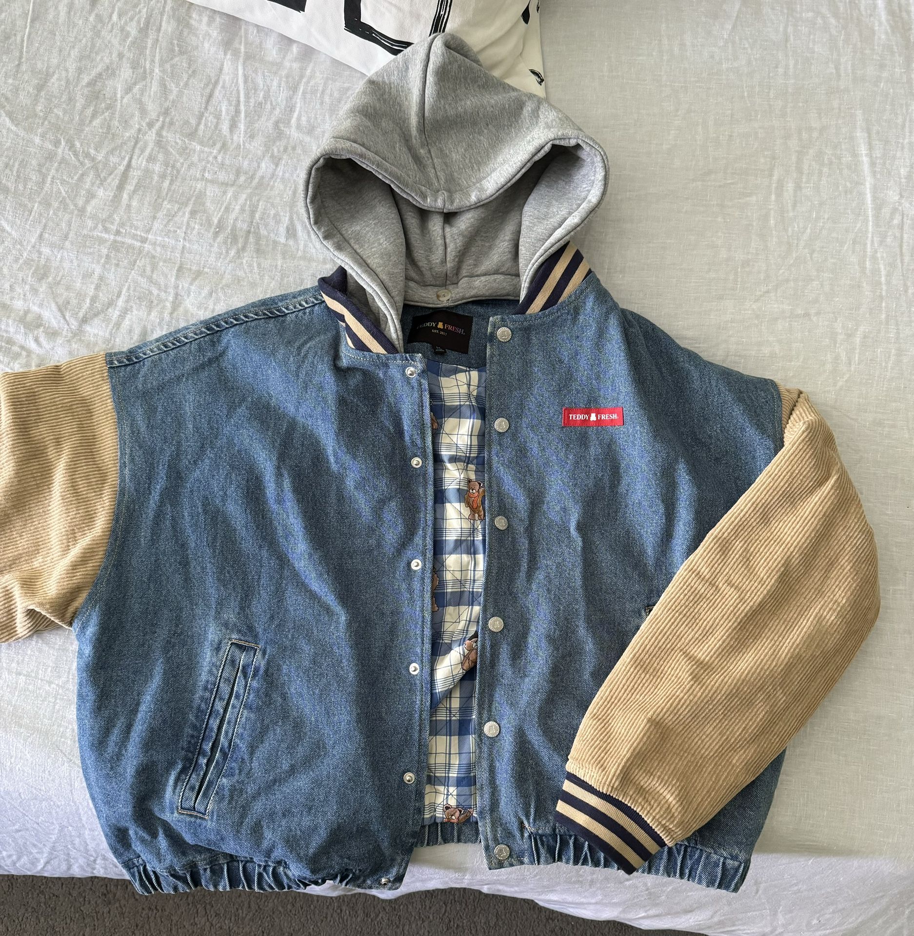 TEDDY FRESH - VINTAGE INSPIRED DENIM BOMBER JACKET