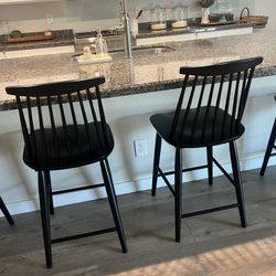 2 Black Stools 