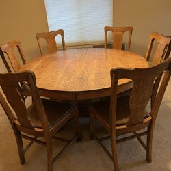 Vintage Oak Table and Chairs