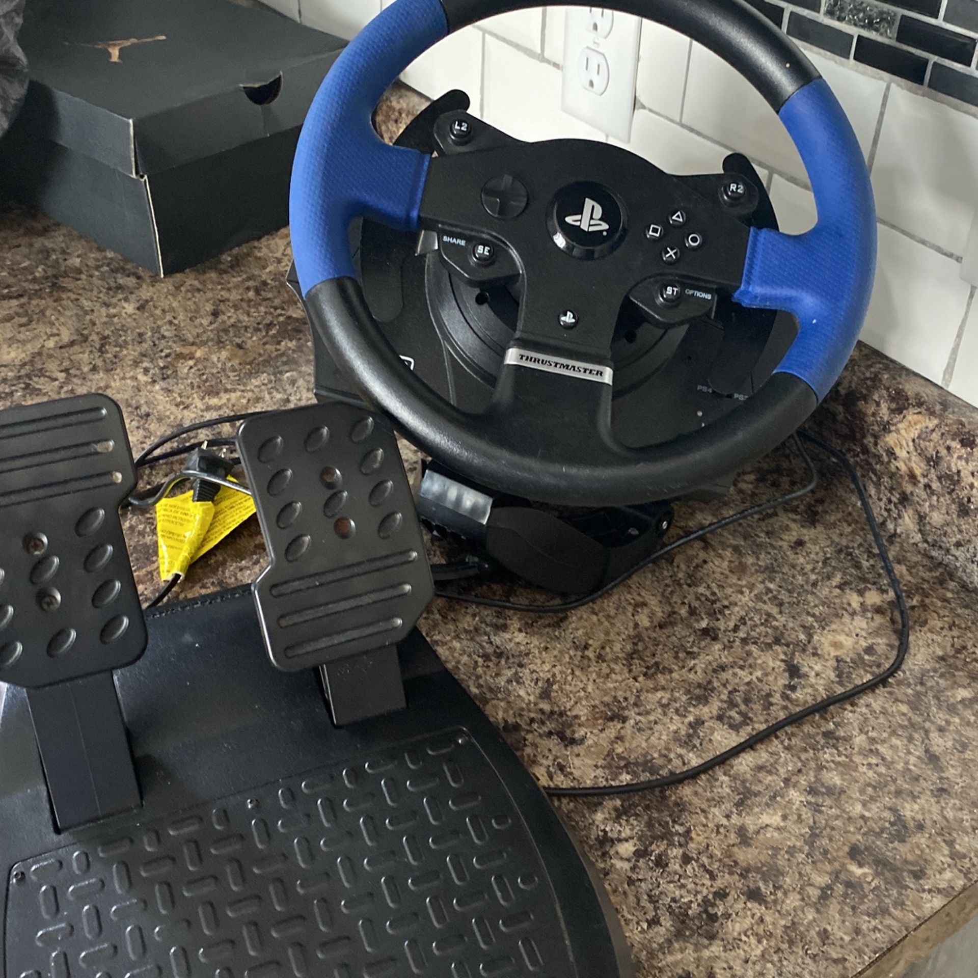 PlayStation ThrustMaster Steering Wheel And Peddle