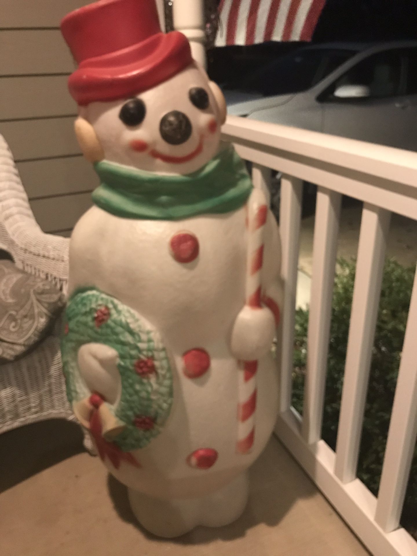 Plastic snowman