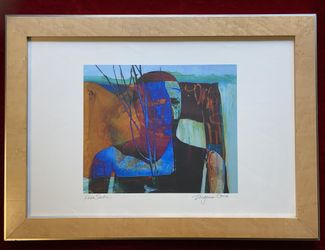Signed, Framed Lithograph Abstract VIRGINIA COBB