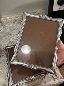 vintage Burnes of Boston silver-tone ornate picture frames