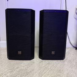 2 12” EV ZLX Professional DJ Speakers w/ Speaker Covers