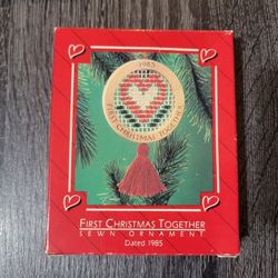 Vintage Hallmark First Christmas Together  Ornament 1985