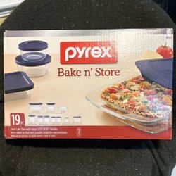 Pyrex 19 Piece Glass Bake n’ Store Set