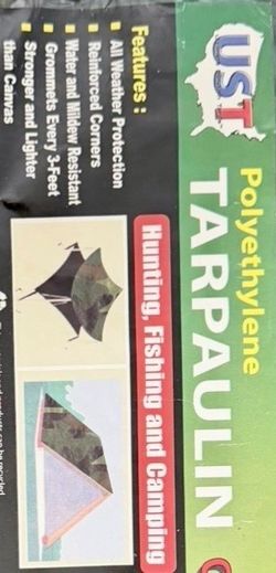 10' x 16' Camouflage Polyethylene Tarpaulin- SunShade