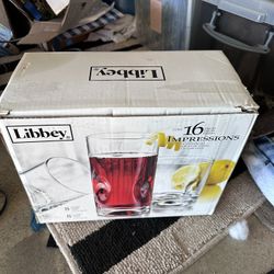 Brand New In Box Libbey Glasses X16