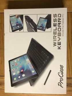 Pro Case- Wireless Keyboard - Made for Tablet PC