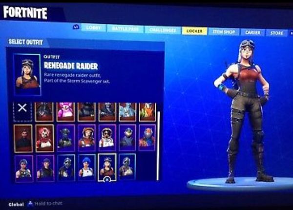  - renegade raider fortnite account for sale