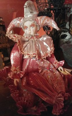 Beautiful porcelain music box doll