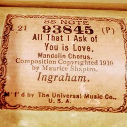 ANTIQUE PIANO SCROLLS, ONE FROM 1910