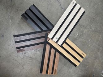 Wooden slat acoustic panel