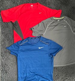 Men Size Large Nike Dri-Fit Running T-Shirt Bundle Lot