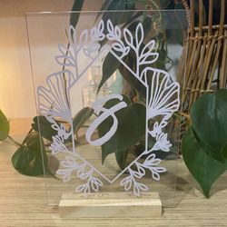 Wedding/ Event Clear Acrylic Table Number Sign With Holder 