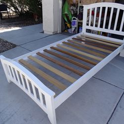 Available solid wood twin platform bed frame