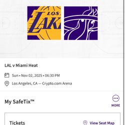 Lakers V Heat Nov 2nd
