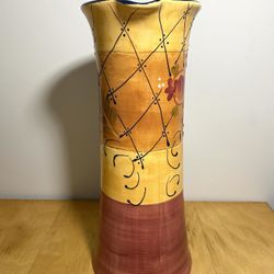Hand Painted Ceramic Stoneware Pitcher