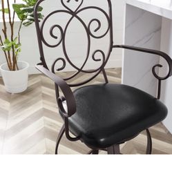 Metal Crested Back Counter Stools