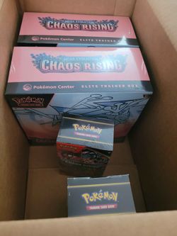 Pokemon Center Chaos Rising ETB and Booster Bundle Pokémon