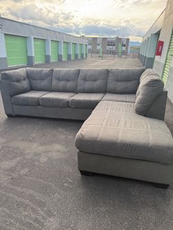 Free delivery! Ashley grey sectional couch