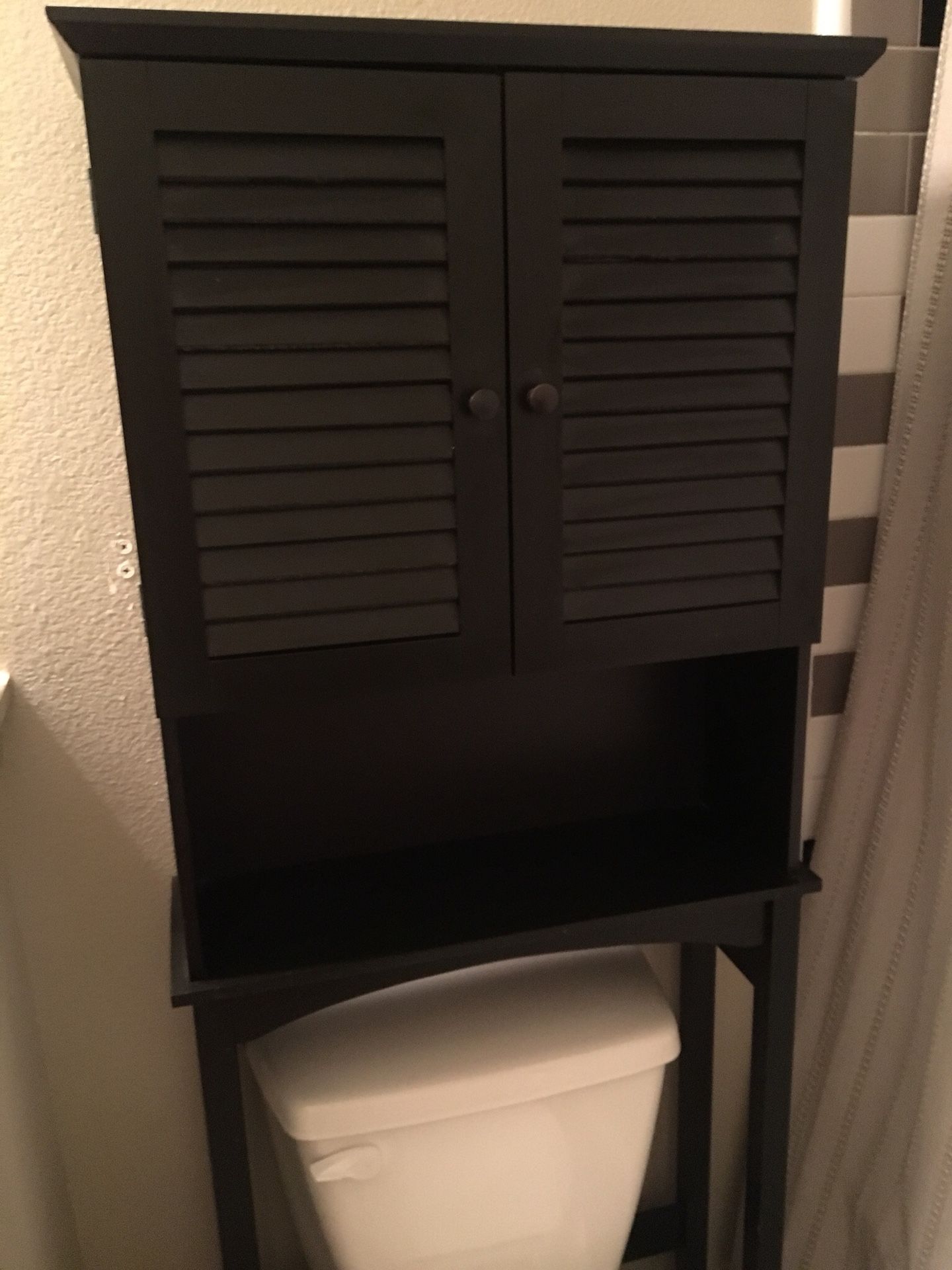 Above toilet storage