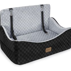 NEW JOEJOY Dog Car Seat for Medium/Large Dogs - Reversible Dual-Sided Travel Dog Bed with Memory Foam, Washable Pet Booster Seat for Dogs up to 55 lbs