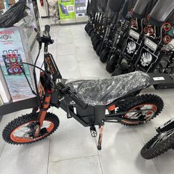 Tuttio Electric Dirt Bike 37MPH! Finance For $150 Down Payment!!