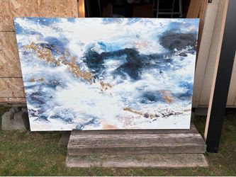 Mountain painting canvas