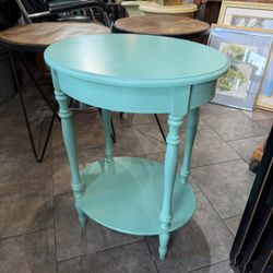 Antique Made In Indonesia Oval Side Table