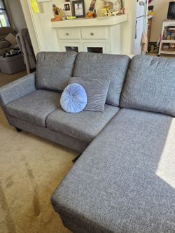 Gray Sectional Sofa with Chaise