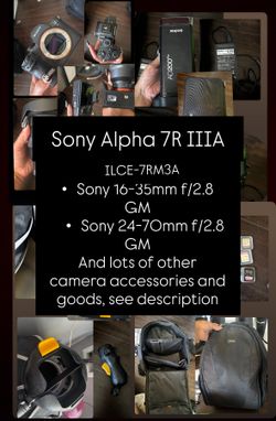 Sony Mirrorless Digital Camera, Lenses, flash And More 