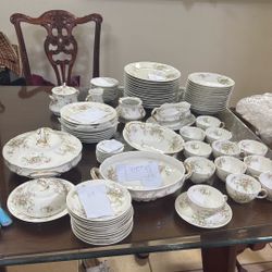 87 Pieces Set Haviland  Limoges France Dinner set Partial 