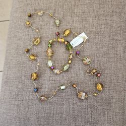Secret Garden Fashion Necklace with Bracelet and Earings  