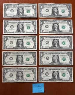 10 Dollar Bill Special Serial Numbers 5 Digit Radar 2017 A 