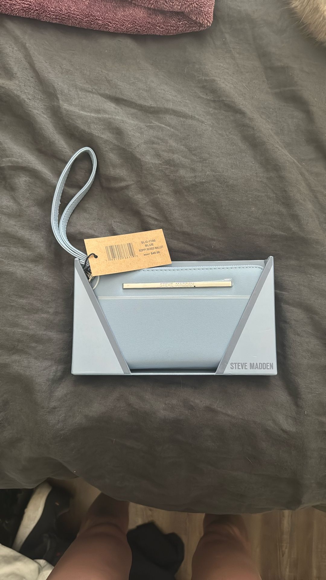 Steve Madden Blue Boxed Wallet