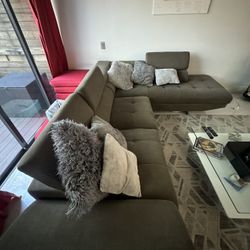 L L-Shaped Gray Couch. Modern Couch. Only Two Years Old.