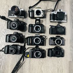 Film cameras | Large lot | Nikon • Canon • Minolta • Ricoh • Contax