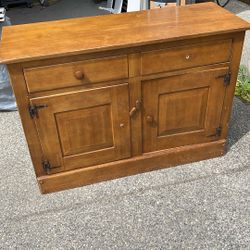 Old cupboard solid wood missing two knobs $20 pick up in Granite Falls