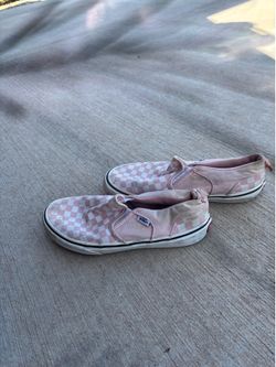 used pink checkered vans