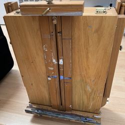 French Style Portable Tripod Wooden Artist Easel with Drawer