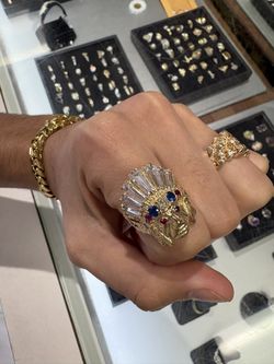Gold Indian Chief Ring 