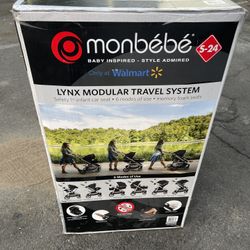 Monbebe 6-in-1 Modular Travel System, Black & Gold, Infant & Toddler,