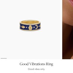 Gorjana 18k gold plated size 6 “Good Vibrations” ring NEW