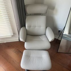 Oslo Leather Recliner & Ottoman